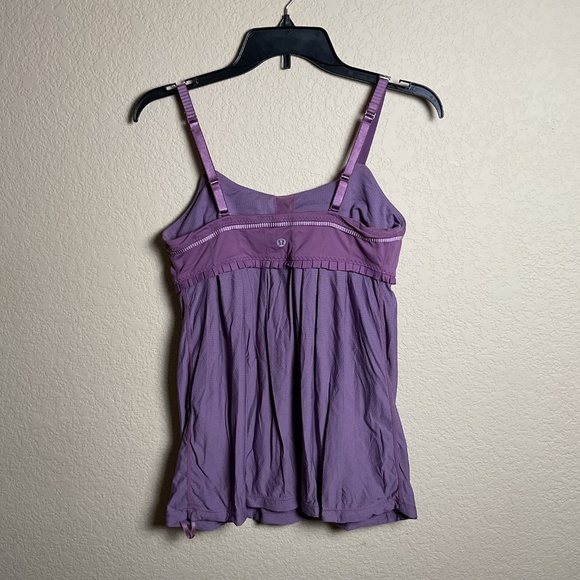 Lululemon Womens 8 Purple Athleisure Workout Running Tank Top w/Built in Bra - Picture 2 of 5